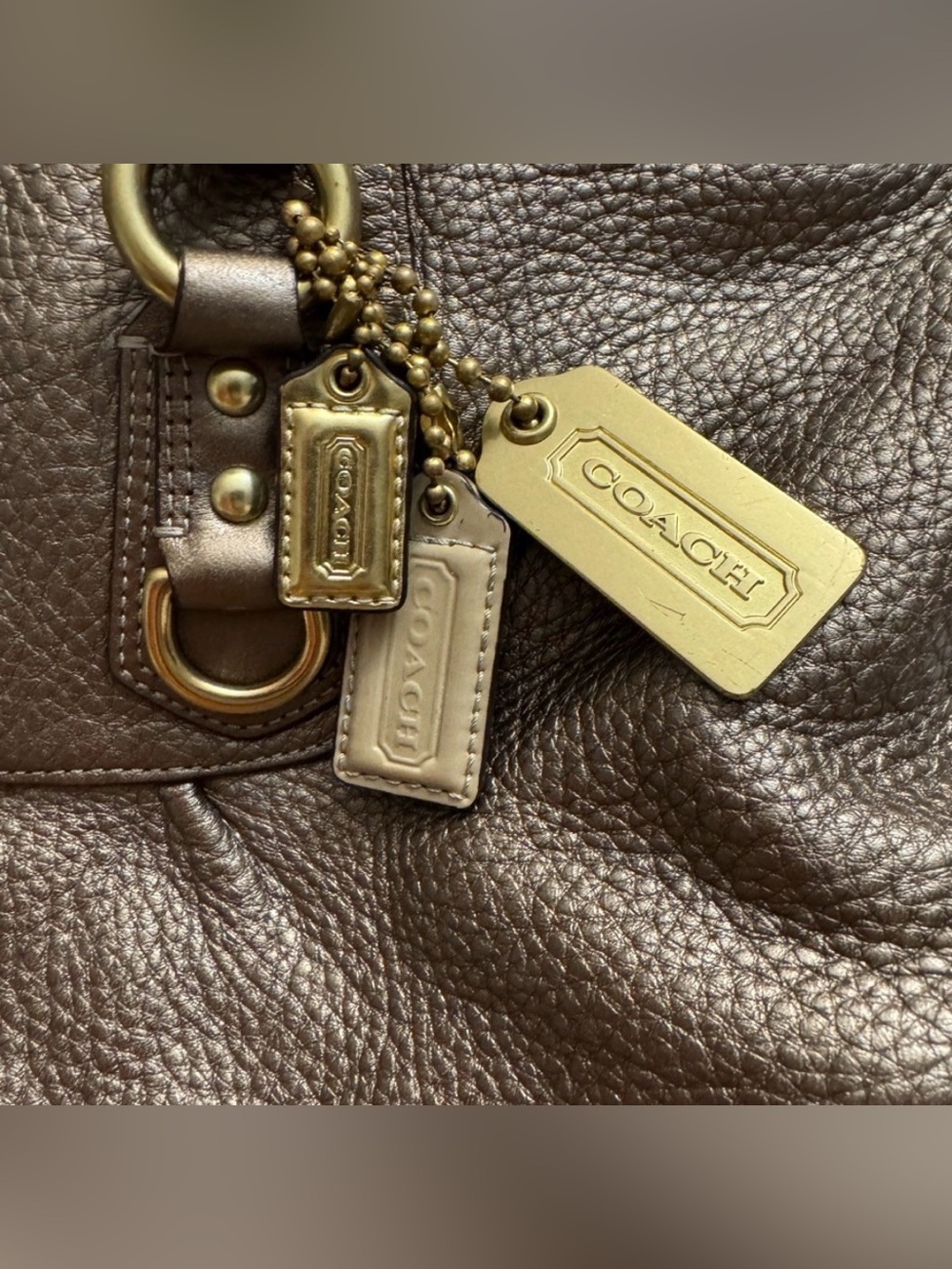 Coach Madison Y2K Metallic Bronze Leather Purse + Wallet Set - Picture 2 of 8